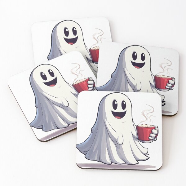 Item preview, Coffee Loving Ghost Ready For The Day designed and sold by Cute Animals And Royal Art.