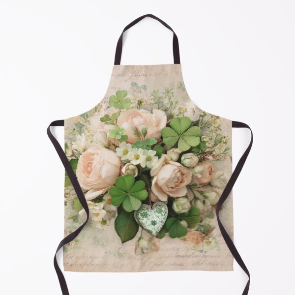 Item preview, Botanical vintage roses and clover arrangement designed and sold by olenapetol.