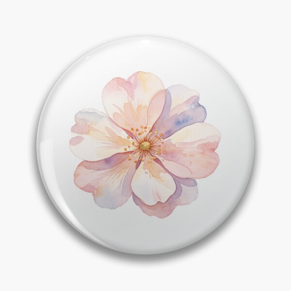 Item preview, watercolour soft pastel flower designed and sold by sugarNsass.
