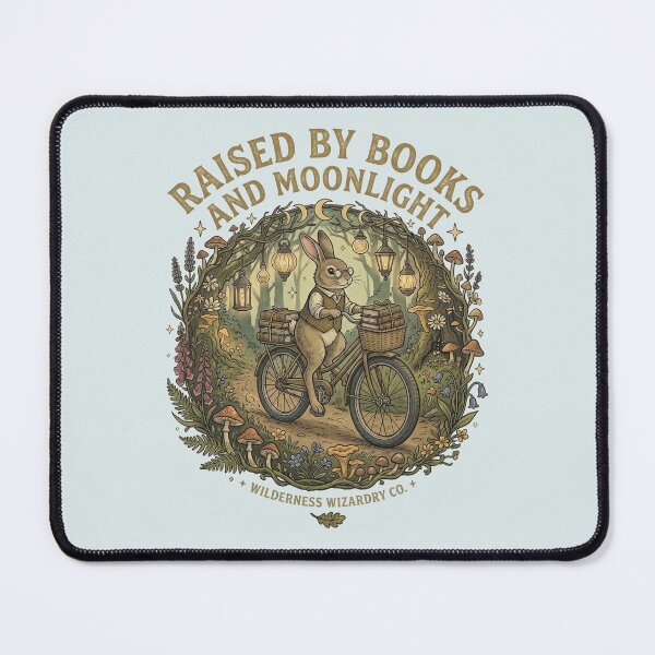Item preview, Raised by books and moonlight, whimsical wizardry  designed and sold by Applecrunch.