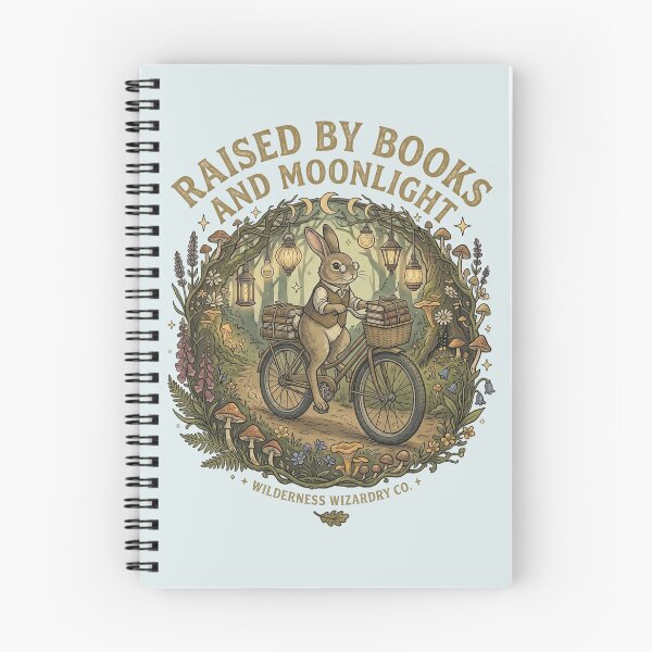 Item preview, Raised by books and moonlight, whimsical wizardry  designed and sold by Applecrunch.