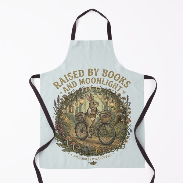 Item preview, Raised by books and moonlight, whimsical wizardry designed and sold by Applecrunch.