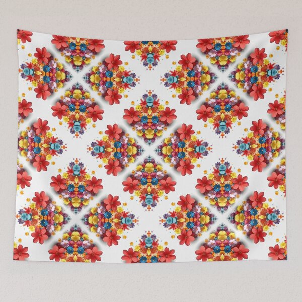 Item preview, Warm Seamless Floral Pattern in Orange Red and Yellow designed and sold by DreamsArtwear.