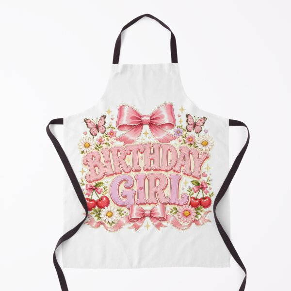 Item preview, irthday Girl Cute Pink Coquette Bow Floral Design designed and sold by CatalystAI.