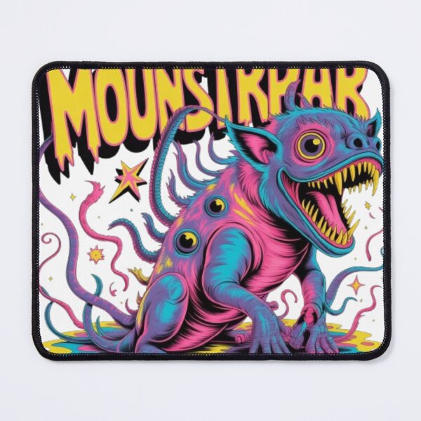 Item preview, Mounstrrap Neon Monster Creature – Psychedelic Retro Horror Art designed and sold by Flipnship.