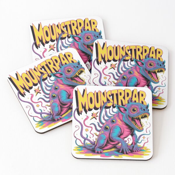 Item preview, Mounstrrap Neon Monster Creature – Psychedelic Retro Horror Art designed and sold by Flipnship.