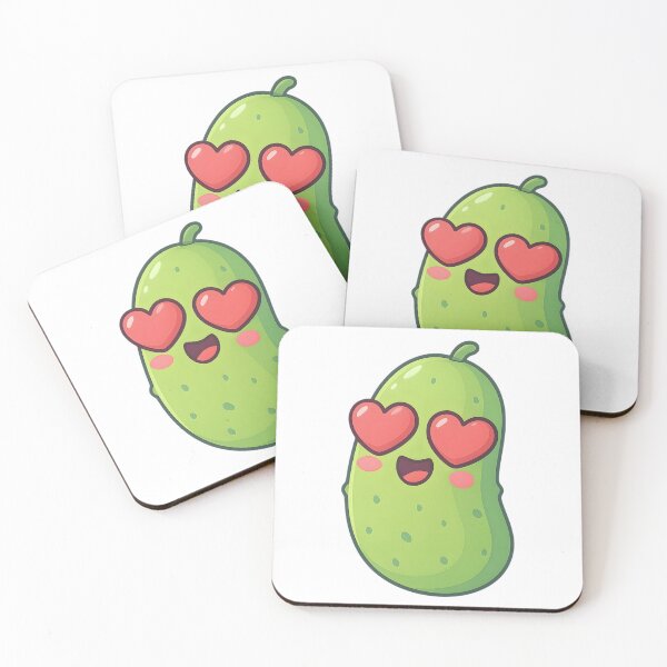 Item preview, Love Pickles – Cute Heart Eyes Pickle Illustration designed and sold by Basma Designs | Retro, Kawaii Shirts & Stickers.