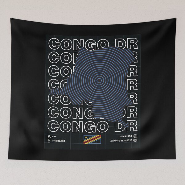 Item preview, Congo DR Minimal Map designed and sold by Atlas-Array.