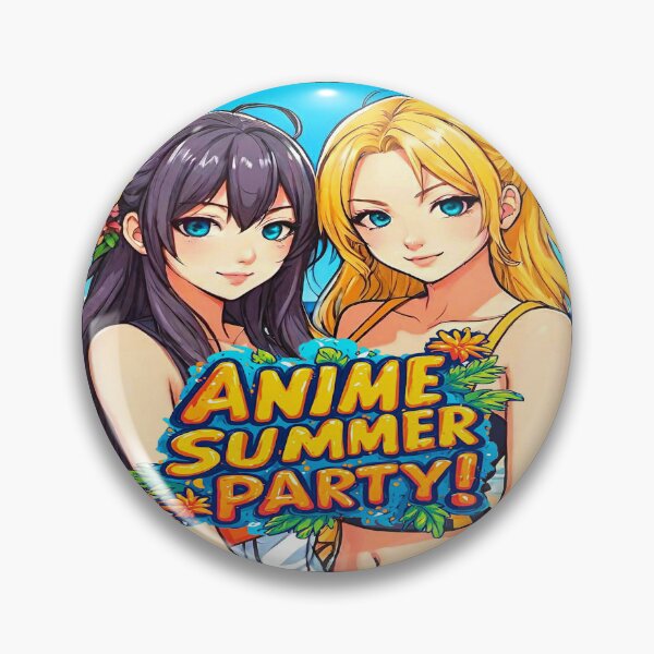 Item preview, ANIME SUMMER PARTY Two Kawaii Beach Anime Girls. designed and sold by Giulivo Store Graphic.