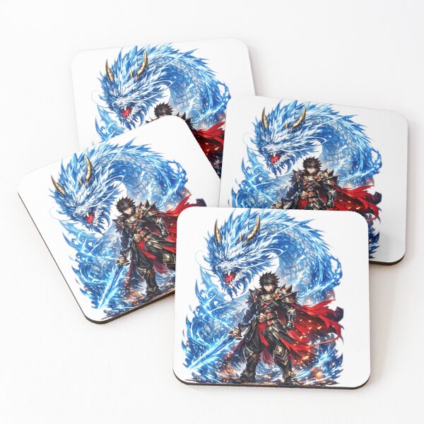 Item preview, Blue Dragon and Warrior | Epic Fantasy Art designed and sold by Rixben.