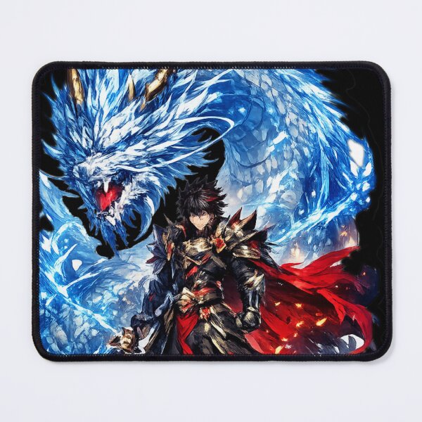 Item preview, Blue Dragon and Warrior | Epic Fantasy Art designed and sold by Rixben.