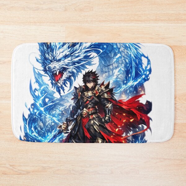 Item preview, Blue Dragon and Warrior | Epic Fantasy Art designed and sold by Rixben.