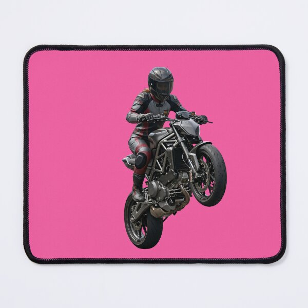 Item preview, Sportbike Rider Doing a Wheelie - Streetfighter Motorcycle Art designed and sold by Utopian-Magic.