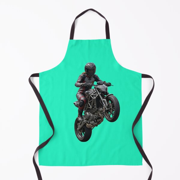 Item preview, Sportbike Rider Doing a Wheelie - Streetfighter Motorcycle Art designed and sold by Utopian-Magic.