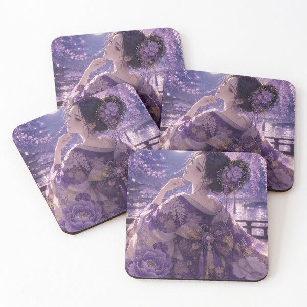 Item preview, Purple Kimono Lady designed and sold by Japanese Vibes.