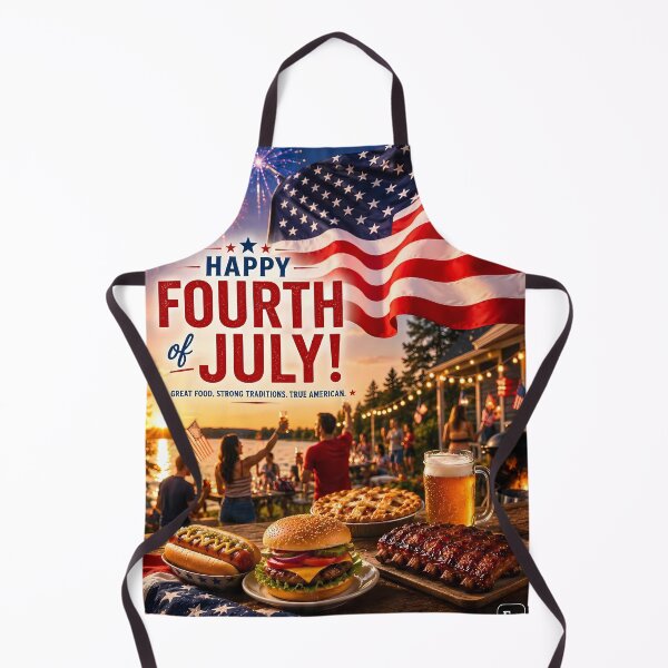 Item preview, 4th of July BBQ Ribs Hot Dog Poster designed and sold by Easternpantry.