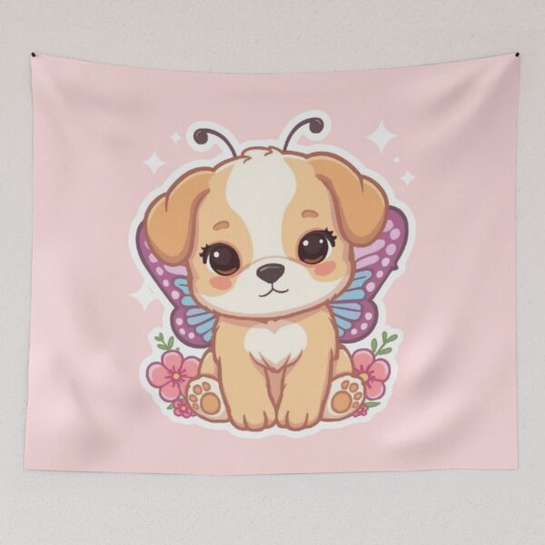 Item preview, Butterfly Puppy Kawaii Sticker designed and sold by Stylestickers55.