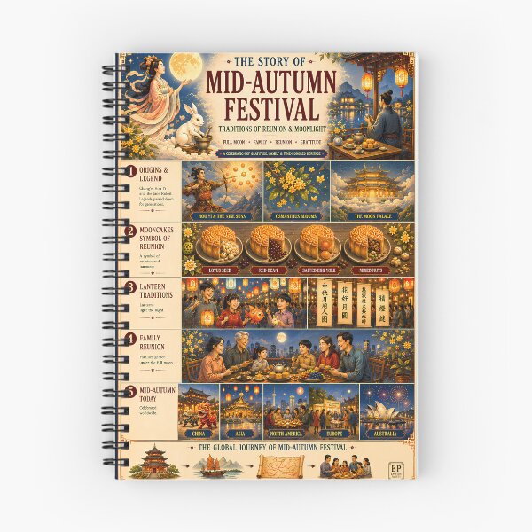 Item preview, The Story of Mid-Autumn Festival Infographic designed and sold by Easternpantry.
