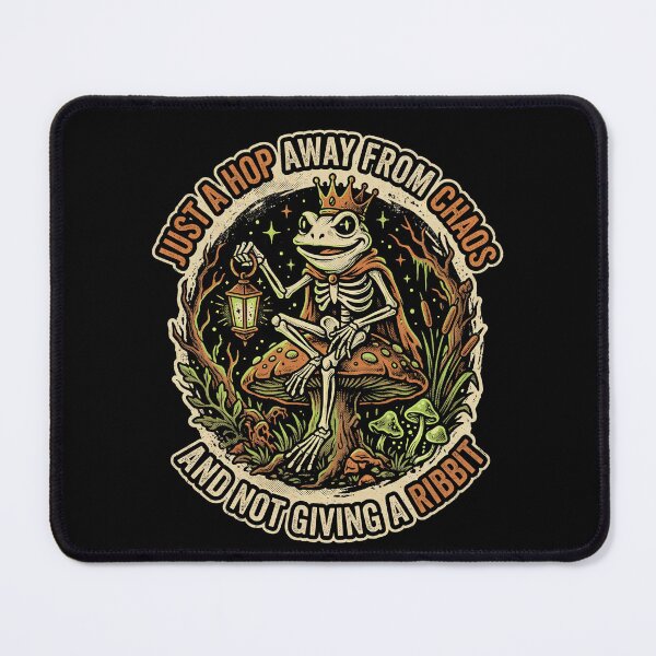 Item preview,  Skeleton Frog King on a Mushroom Throne designed and sold by ASTRAL ART LAB.