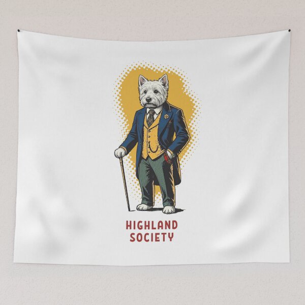 Item preview, Dapper Westie Dog Highland Society Gentleman designed and sold by AntiqueImages.