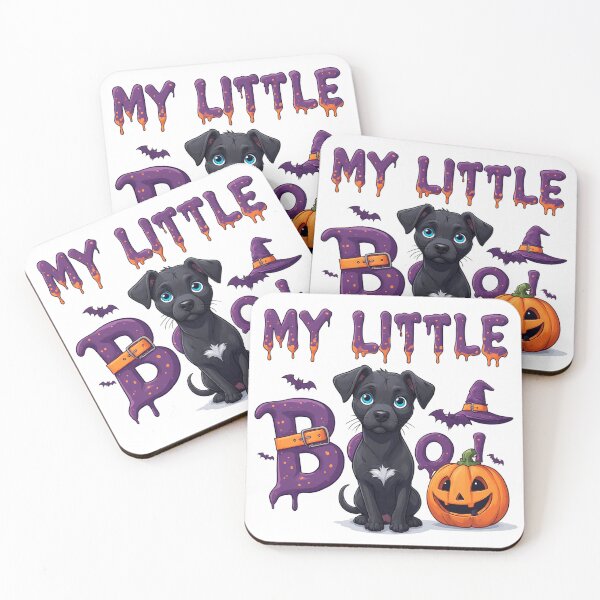 Item preview, Cute Black Dog My Little Boo Halloween Witch Hat Pumpkin designed and sold by Cute Animals And Royal Art.