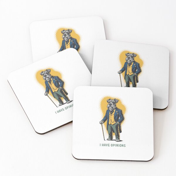 Item preview, Dapper Schnauzer Dog I Have Opinions designed and sold by AntiqueImages.