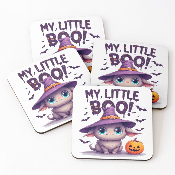 Item preview, Cute Halloween Witch Pet Pumpkin Bats My Little Boo Design designed and sold by Cute Animals And Royal Art.