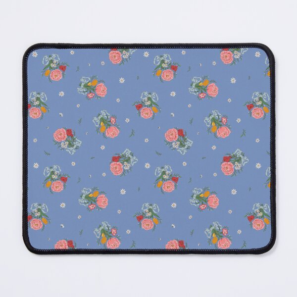 Item preview, Romantic Floral Bouquets – Roses, Peonies, Tulips & Daisies (Wedgwood Blue) designed and sold by vaner-vaner.