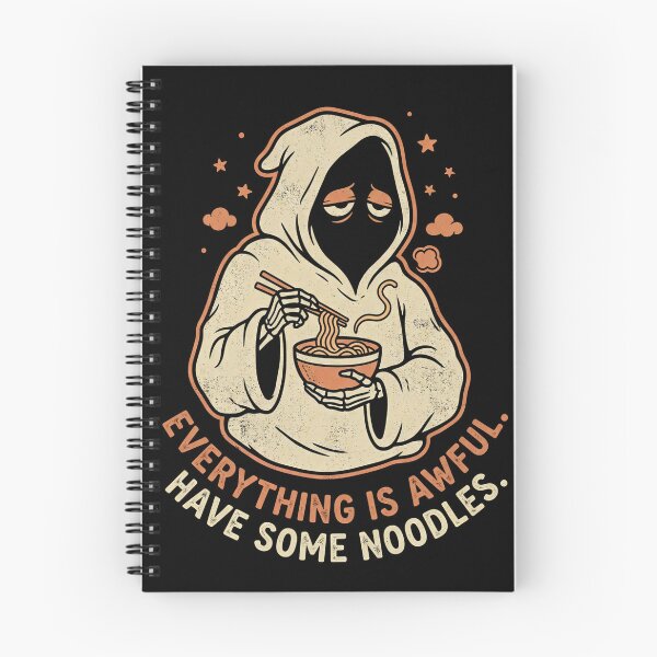 Item preview,  Sleepy Grim Reaper Holding Instant Noodles designed and sold by ASTRAL ART LAB.