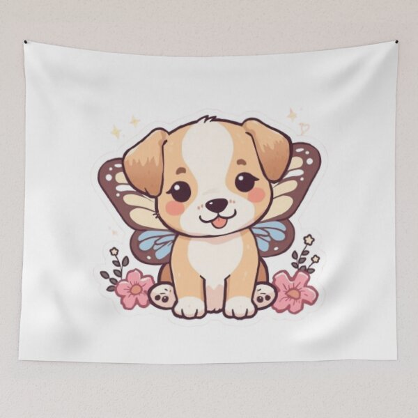Item preview, Butterfly Puppy Kawaii Sticker designed and sold by Stylestickers55.