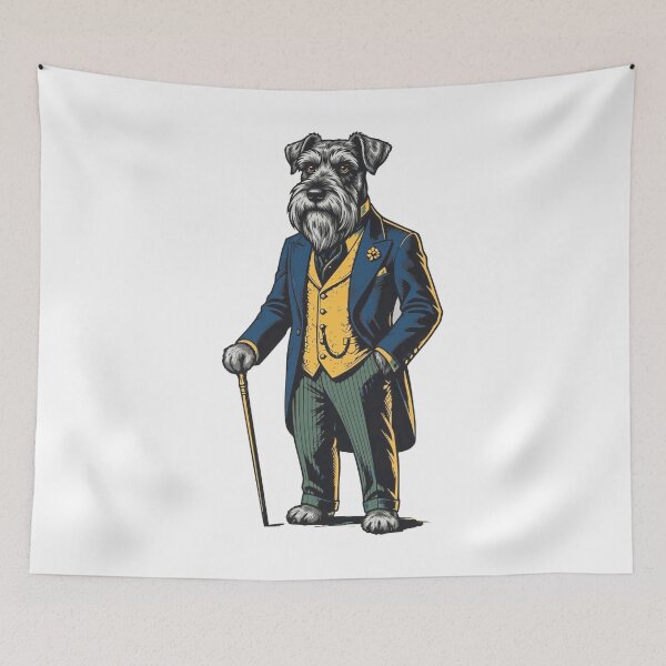 Item preview, Dapper Schnauzer Dog Gentleman Suit designed and sold by AntiqueImages.