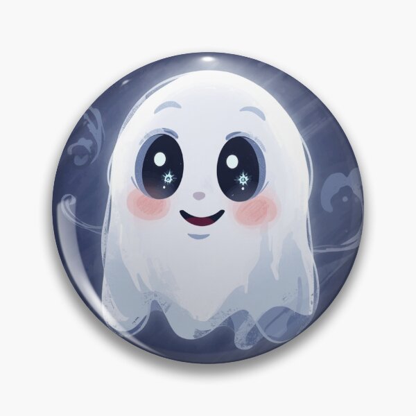 Item preview, Cute Glowing Ghost – Whimsical Spooky Halloween Art designed and sold by mentosdesigner.