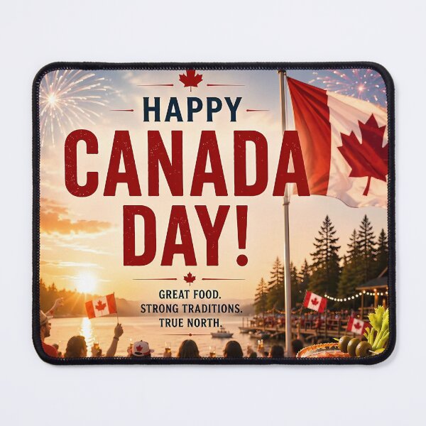 Item preview, Happy Canada Day Backyard BBQ Poster⁠ designed and sold by Easternpantry.