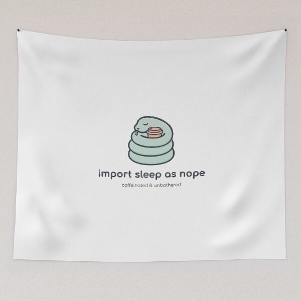 Item preview, Import Sleep As Nope Python Coder Coffee Snake designed and sold by Bianca Oltean.
