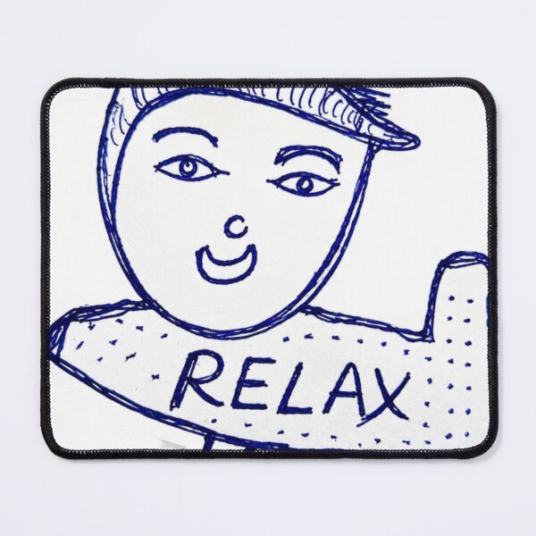 Item preview, Relax Doodle Character Sticker – Stay Calm Design designed and sold by Genzfirevibes.