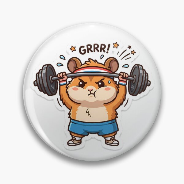 Item preview, Funny Gym Hamster Weightlifting designed and sold by LevisParnell.