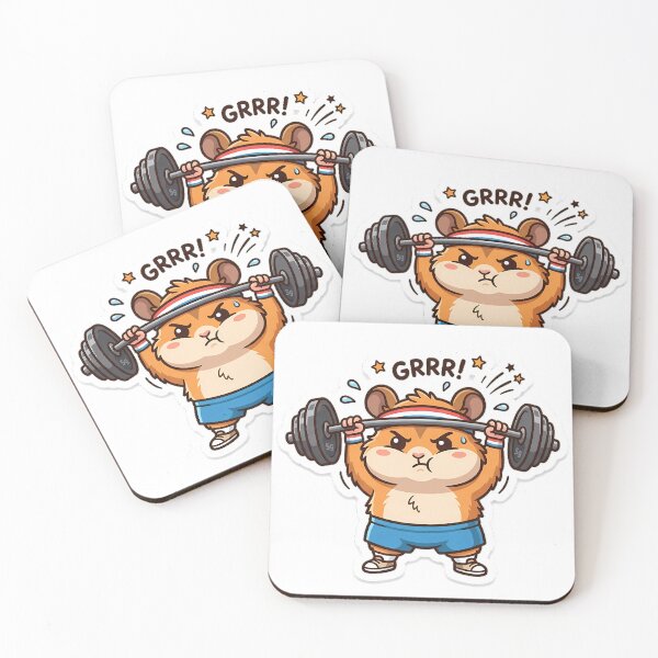 Item preview, Funny Gym Hamster Weightlifting designed and sold by LevisParnell.