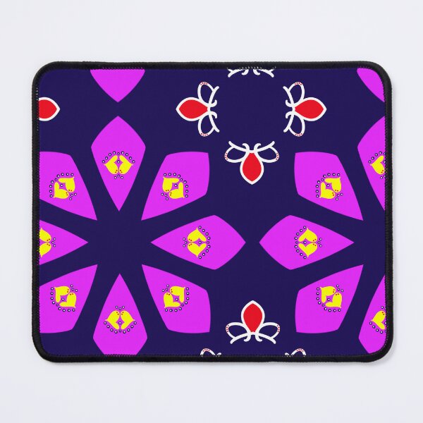Item preview, Deep Blue and Magenta Geometric Mandala designed and sold by Tinsleybluebell.