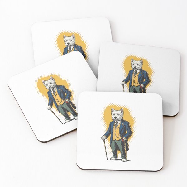 Item preview, Dapper Westie Dog Gentleman with Cane Canine designed and sold by AntiqueImages.
