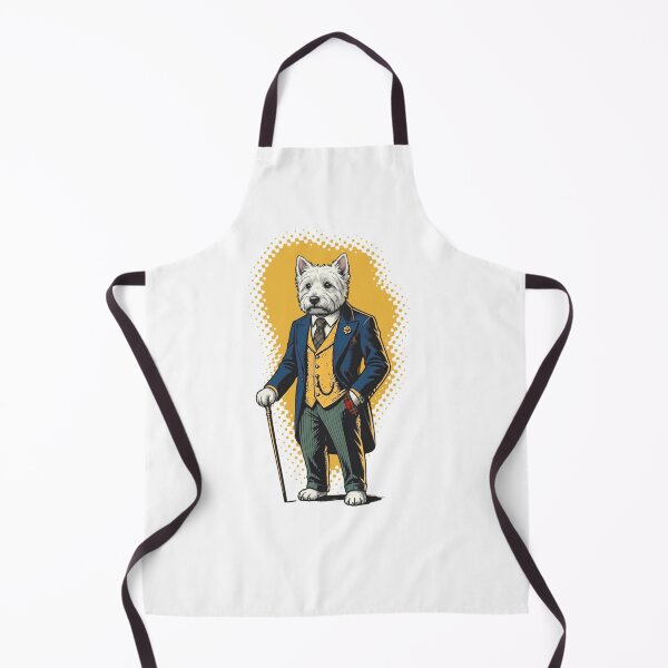 Item preview, Dapper Westie Dog Gentleman with Cane Canine designed and sold by AntiqueImages.