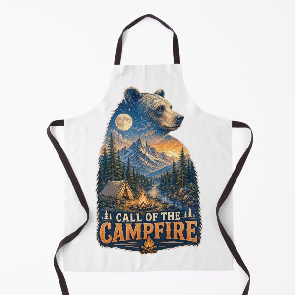 Item preview, Call of the Campfire Bear Camping Adventure Design designed and sold by CatalystAI.
