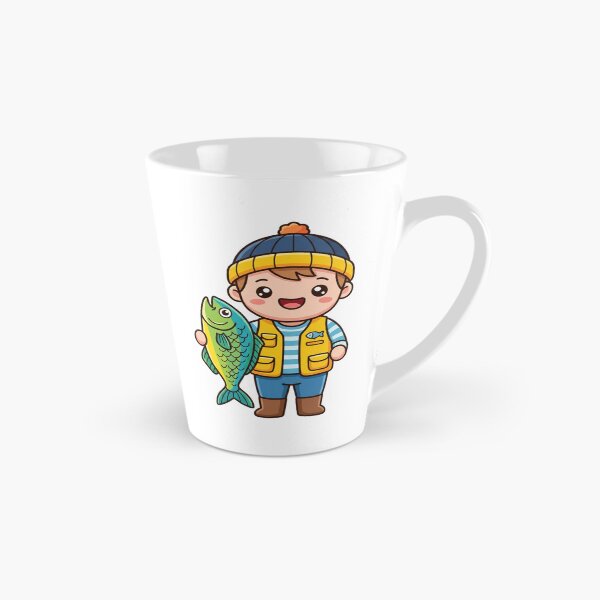 Artikelvorschau, Süßer Angler Junge mit Fisch Kawaii entworfen und verkauft von BoosterShop.