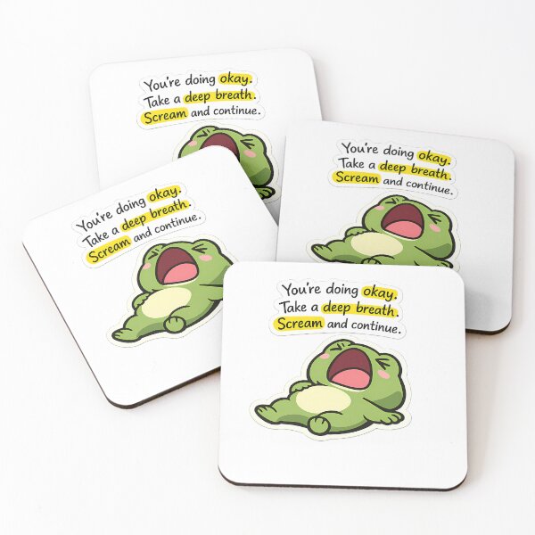 Item preview, Funny Screaming Frog Take A Deep Breath Cute Sticker designed and sold by MIROUZ2000.