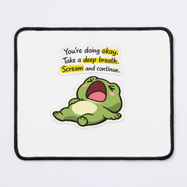 Item preview, Funny Screaming Frog Take A Deep Breath Cute Sticker designed and sold by MIROUZ2000.