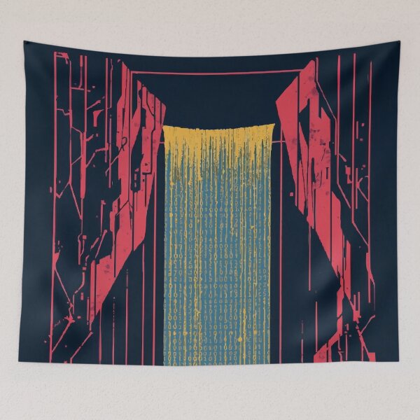Item preview, Waterfall of Code designed and sold by AbstractAnom.