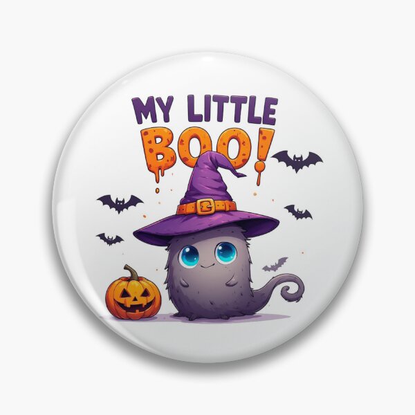 Item preview, My Little Boo Cute Ghost Halloween Witch Hat Jack-O'-Lantern Pumpkin Design designed and sold by Cute Animals And Royal Art.