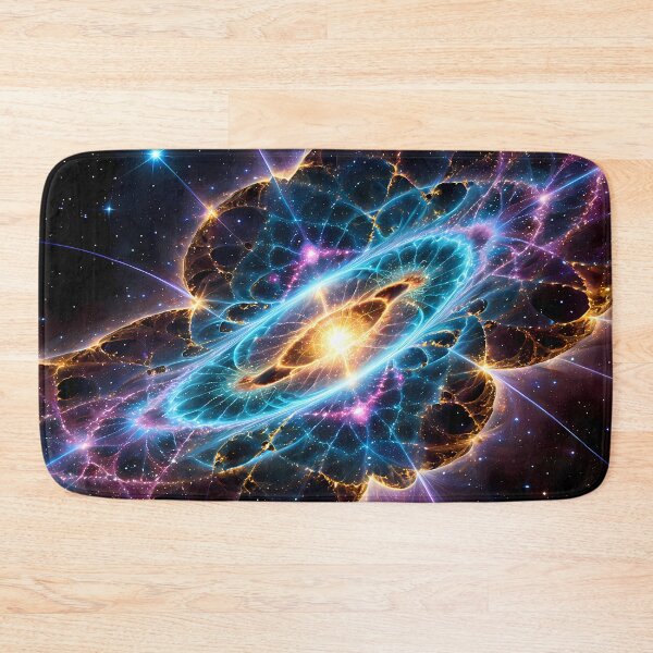 Item preview, Cosmic Nebula Neon Cyberpunk Desk Mat Art designed and sold by CuteSlothWorld.