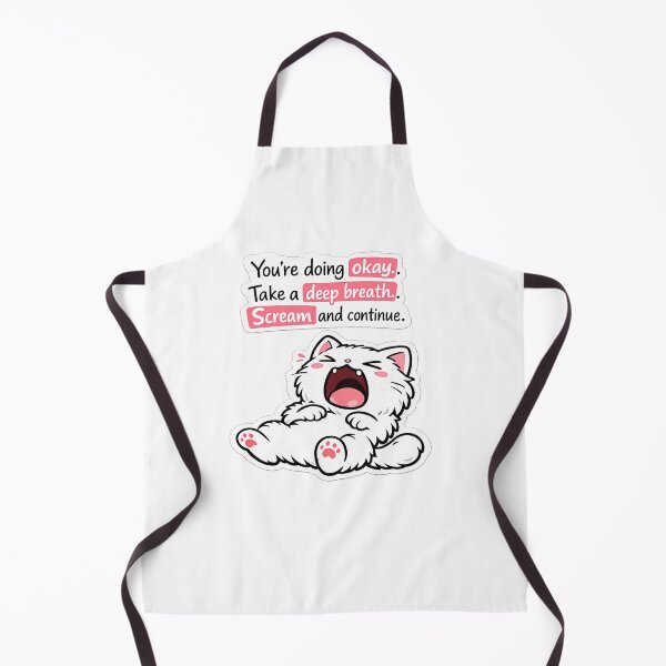 Item preview, Screaming White Cat Take A Deep Breath Funny Sticker⁠ designed and sold by MIROUZ2000.