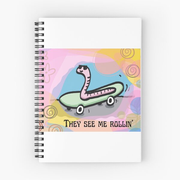 Item preview, They See Me Rollin' (worm on a skateboard) designed and sold by SombreroDoodles.
