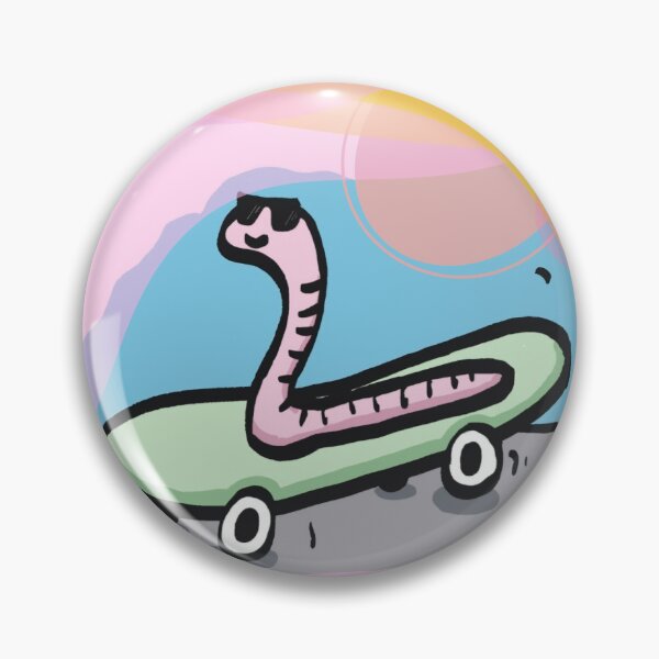 Item preview, They See Me Rollin' (worm on a skateboard) designed and sold by SombreroDoodles.